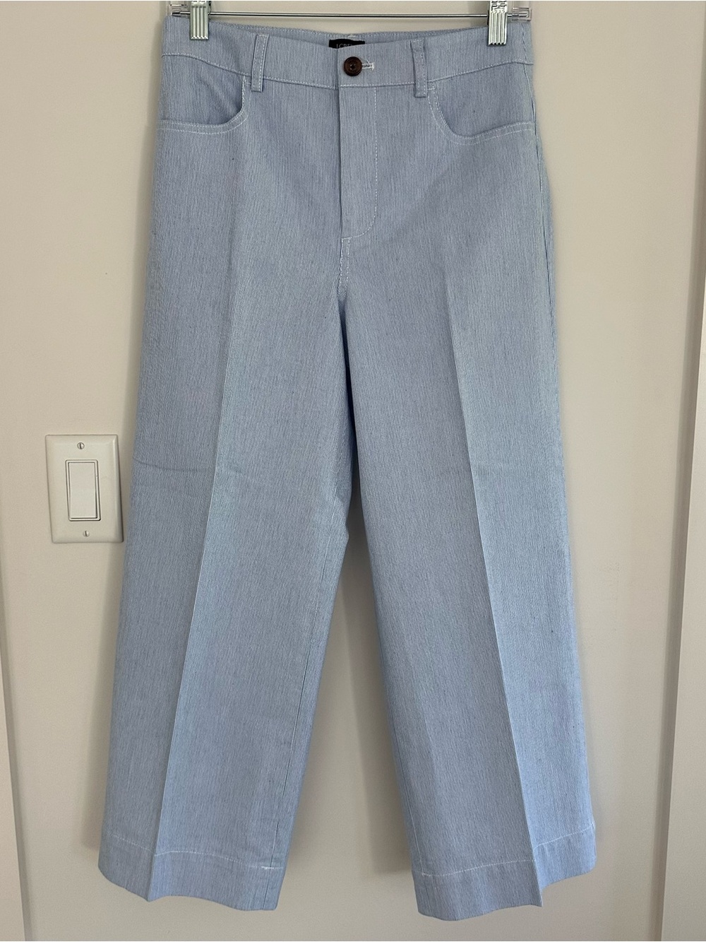 J. Crew Factory Pale Blue Pinstripe Pants